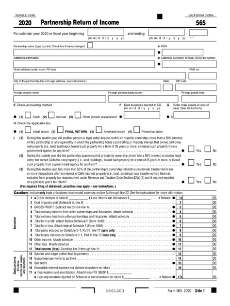 california form 565 booklet.